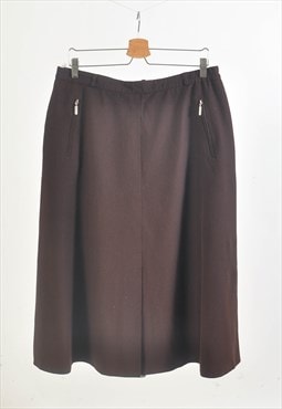 Vintage 80s midi skirt in brown