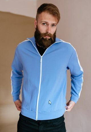 VINTAGE 70S SKY BLUE TRACK JACKET