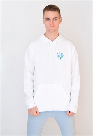 WHITE WHEEL (BLUE) HOODIE