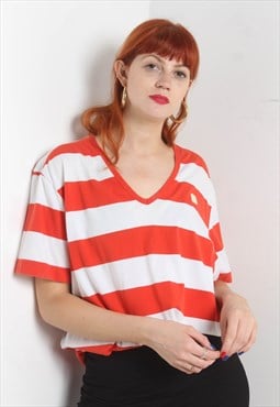 Vintage G-Star Y2K T-Shirt Striped Red