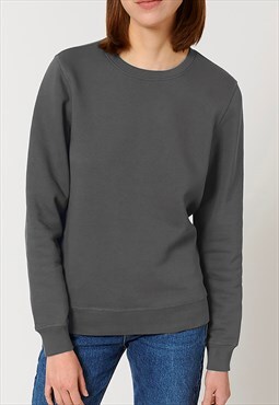 54 Floral Essential Jumper Pullover Sweater - Charcoal Grey