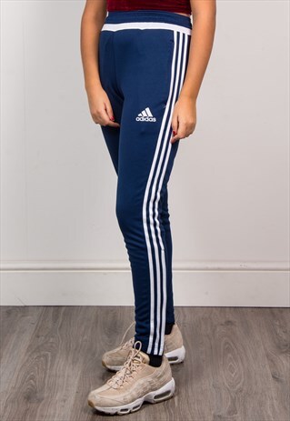 ADIDAS 90'S VINTAGE FITTED TRACKSUIT BOTTOMS TROUSERS