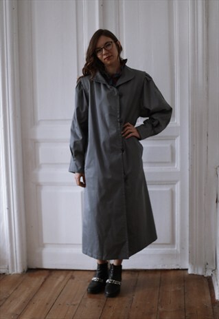 VINTAGE GREY TRENCH COAT
