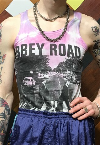 REWORKED GRAPHIC TIE-DYE T-SHIRT /VEST
