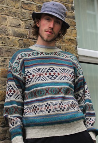 VINTAGE / 80'S / PATTERNED JUMPER