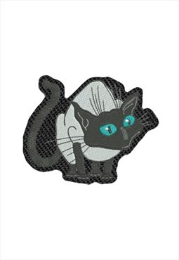 Embroidered Siamese Cat iron on patch / sew on patc
