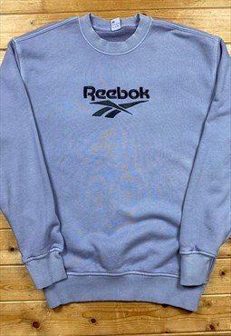 Vintage Y2K Reebok embroidered lilac sweatshirt large 