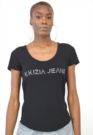 VINTAGE 90S KRIZIA JEANS BLACK SHIRT