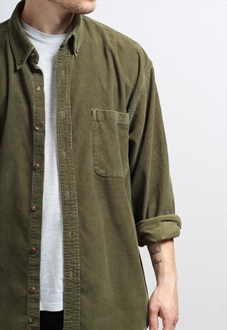 VINTAGE CORDUROY SHIRT GREEN