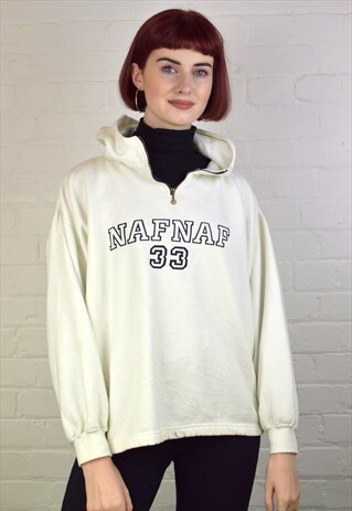 VINTAGE 90'S NAF NAF 1/4 ZIP SWEATSHIRT
