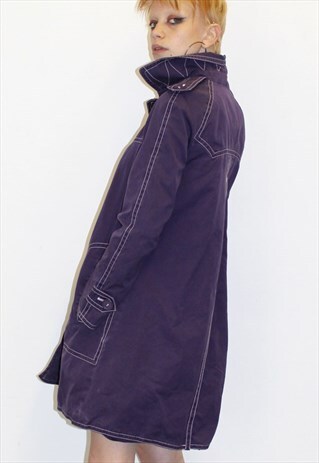 MARC JACOBS PURPLE 60S VINTAGE STYLE OVERSIZED JACKET COAT