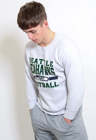 VINTAGE USA FOOTBALL SWEATSHIRT IN GREY SMALL