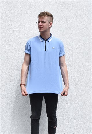 LACOST ZIP LOGO POLO SHIRT SIZE L