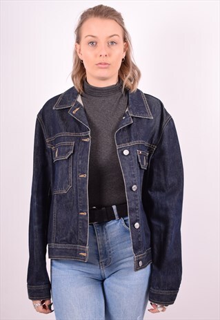 RIFLE WOMENS VINTAGE DENIM JACKET LARGE BLUE 90S