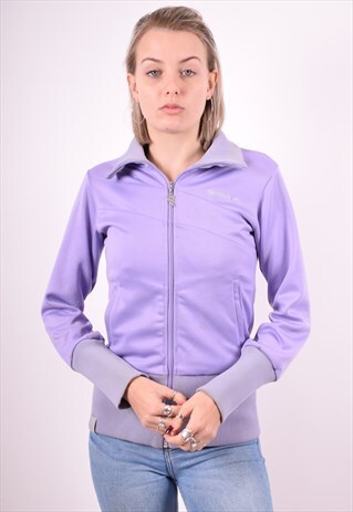 REEBOK WOMENS VINTAGE TRACKSUIT TOP JACKET SMALL PURPLE 90'S