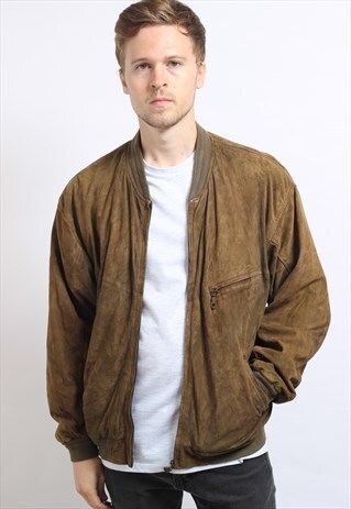 VINTAGE SUEDE BOMBER JACKET