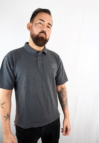 VINTAGE DARKGREY ADIDAS POLO