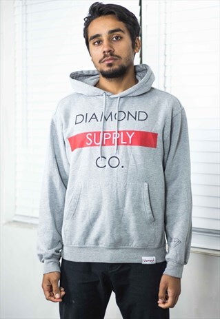 DIAMOND SUPPLY CO. HOODIE SWEATSHIRT LOGO 90S M 20.3