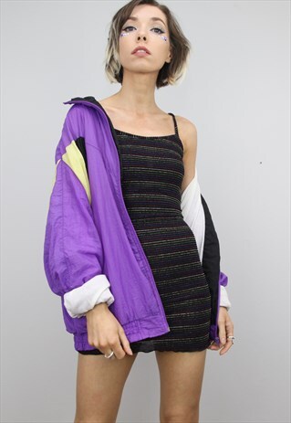 VINTAGE 80S 90S OVERSIZED FESTIVAL SHELL JACKET