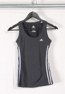 Vintage Adidas Vest in Black Sports Top Size 8