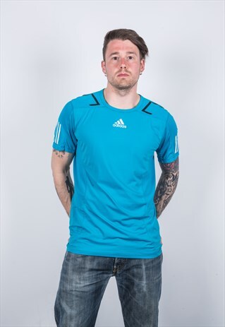 VINTAGE 1990S BLUE ADIDAS T-SHIRT