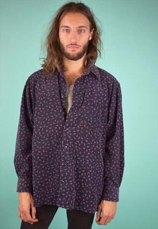 VINTAGE 90'S PATTERNED CORDUROY SHIRT