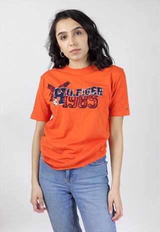 VINTAGE TOMMY HILFIGER ORANGE T-SHIRT