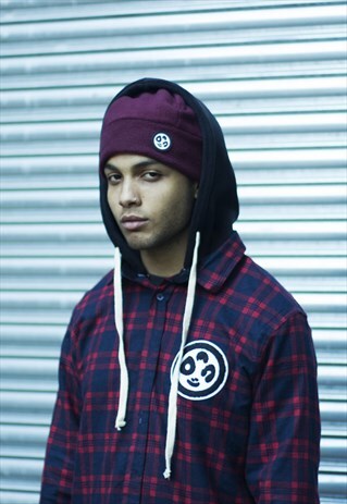 KUNG-FU FELT BEANIE (BURGUNDY)