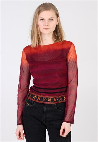 90'S MESH FESTIVAL BOHO TOP