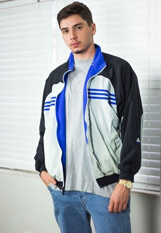 VINTAGE ADIDAS JACKET REVERSIBLE LOGO 90S L 26.1