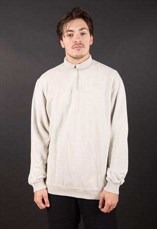VINTAGE MINIMALISTIC LOGO 1/4 ZIP ADIDAS SWEATSHIRT