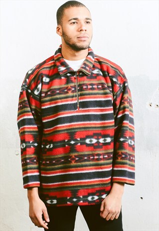 VINTAGE AZTEC FLEECE SWEATSHIRT