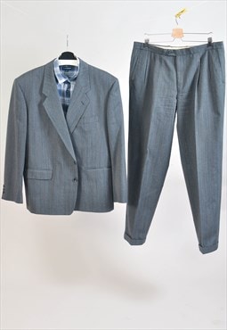 Vintage 90s grey striped suit