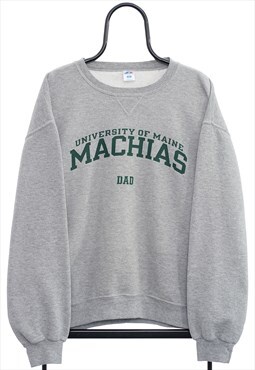 Vintage Russell Athletic Machias Grey Sweatshirt Mens