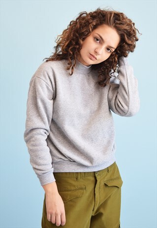 NEW SLOUCHY ATHLEISURE BASICS NEUTRAL SWEATSHIRT JUMPER