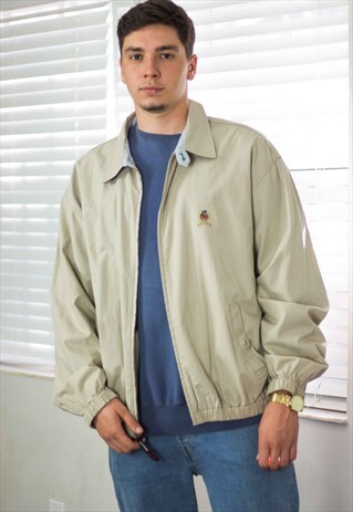 VINTAGE TOMMY HILFIGER HARRINGTON JACKET LOGO 90S XL 18.2
