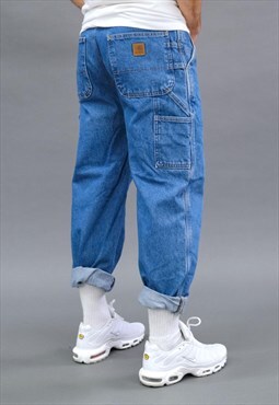 Carhartt Carpenter Jeans in blue denim.