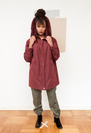 VINTAGE PARKA WITH COLLAR FUR (REF/489)