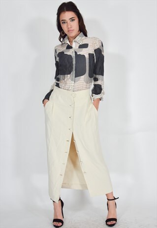 MOSCHINO CHEAPANDCHIC BEIGE LONG SKIRT