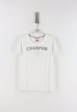 Vintage Champion Heritage T-Shirt in White  - XL