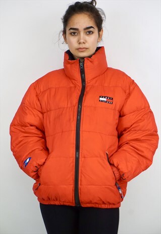 VINTAGE 90'S TOMMY HILFIGER REVERSIBLE PUFFER JACKET