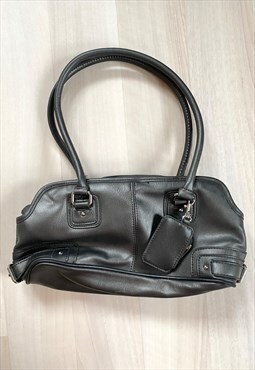 Vintage 90's/Y2K Grey Faux Leather Handbag