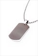 DOGTAG NECKLACE ON STEEL BEADED CHAIN ID DOG TAG MILITARY