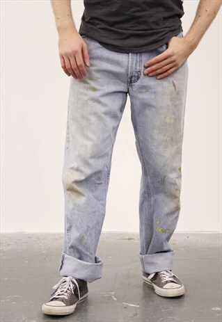 VINTAGE BLUE LEVI'S PAINT 550 JEANS