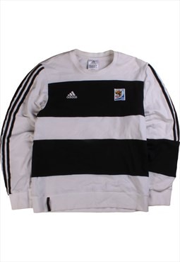 Vintage 90's Adidas Jumper / Sweater Striped White,