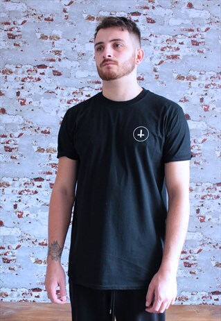 BAD FAITH PRINT COTTON T-SHIRT IN BLACK