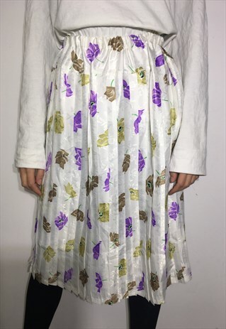VINTAGE 90' BEAUTIFUL COOL FLOWER PRINTED SUMMER SKIRT