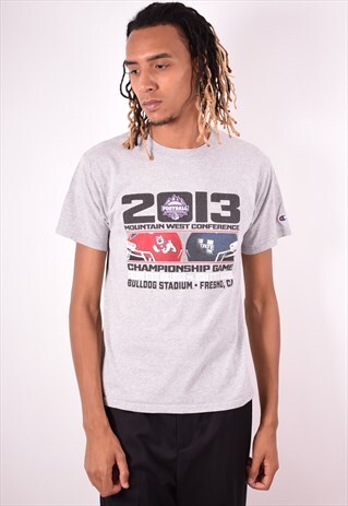 CHAMPION MENS VINTAGE T-SHIRT TOP MEDIUM GREY