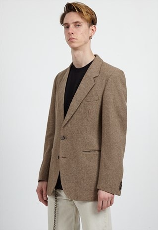 VINTAGE BROWN BLAZER JACKET