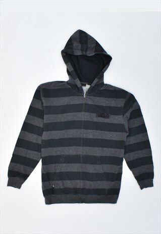 VINTAGE 90'S VANS HOODIE SWEATER STRIPES BLACK